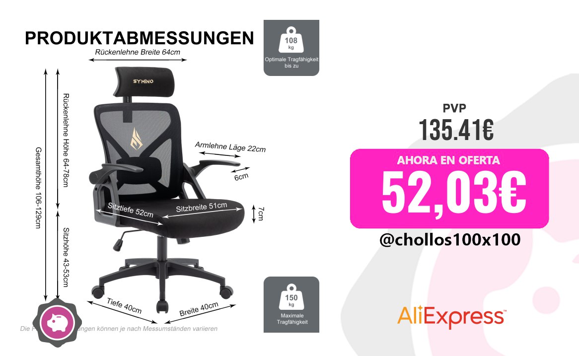 Silla Ergonómica Silla De Oficina Symino Con Reposacabezas Ajustable, Repos