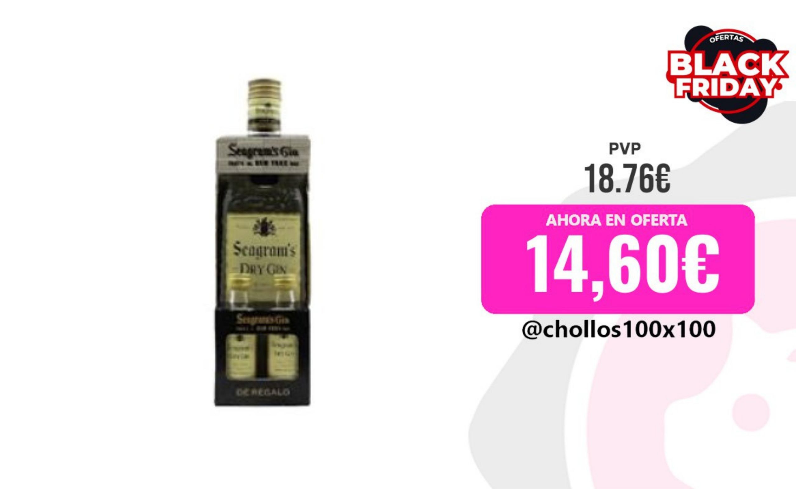 Seagram's Gin Seagram's Dry Gin Con Dos Miniaturas, 700 Ml ¡Atenció