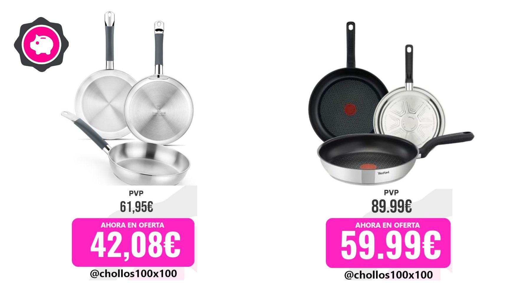 Chollazos Bra & Tefal Bra Master – Set De 3 Sartenes Acero Inoxidable 18/10