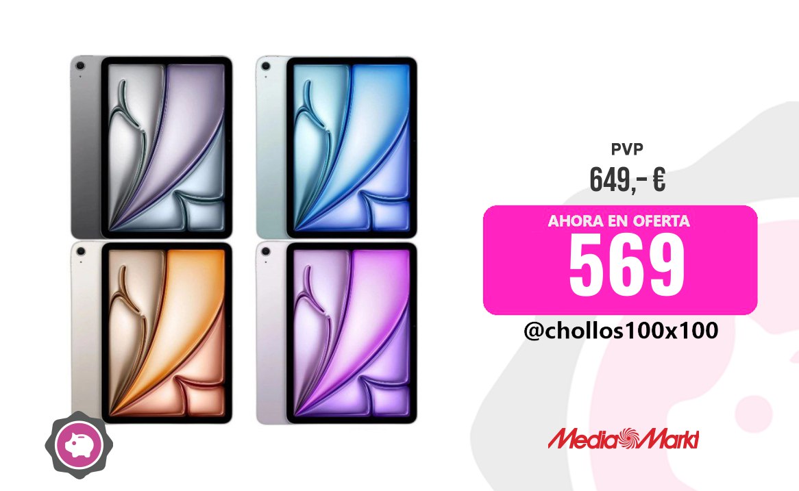 iPad Air Apple iPad Air (2025), 128Gb, Púrpura, 11", Wifi, Pantalla Liquid