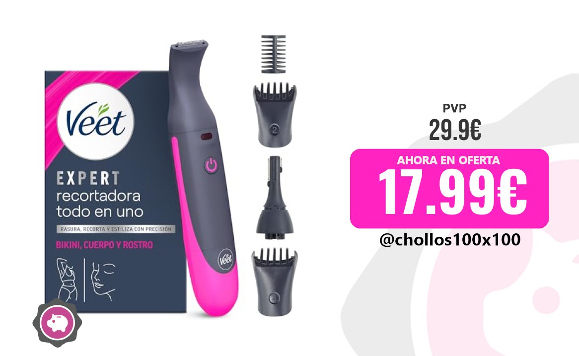 Oferta Recortadora Veet Todo en Uno - 40% de Descuento
