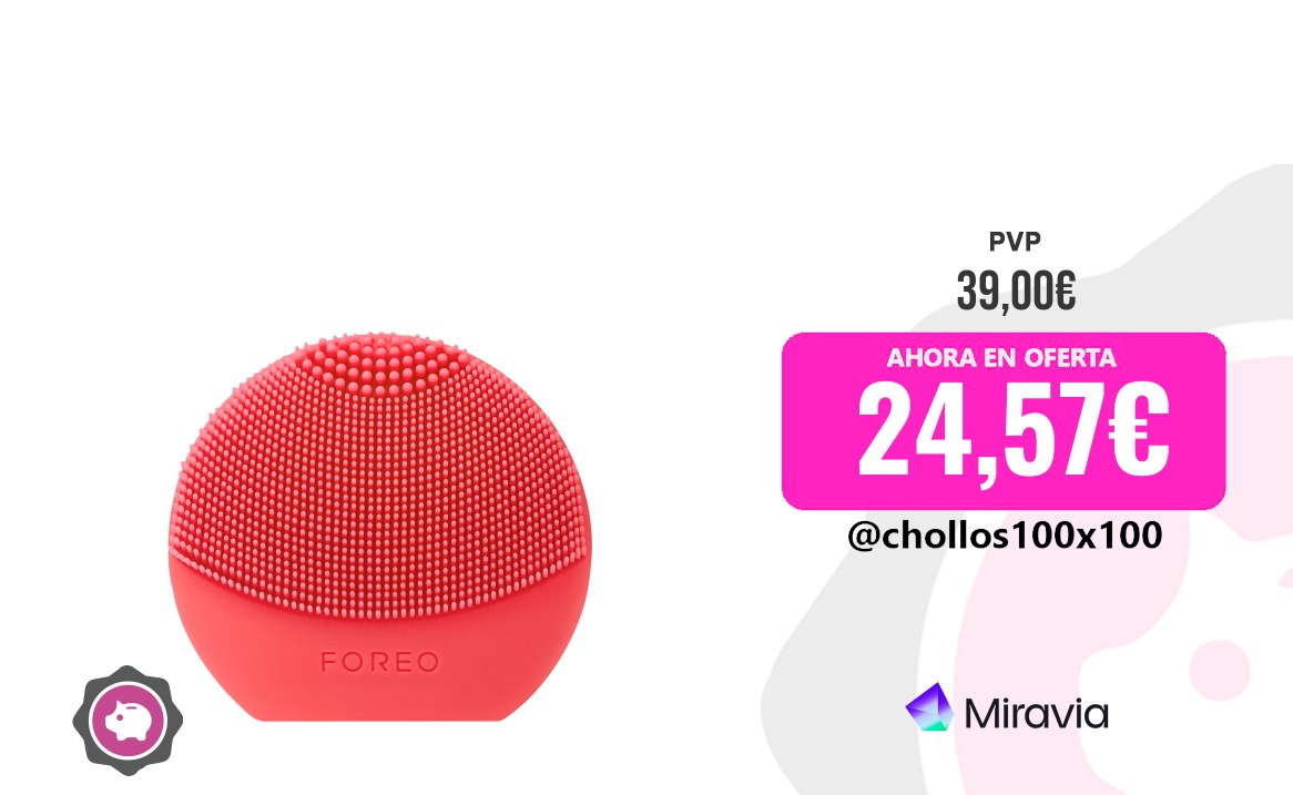 CHOLLAZO LUNA PLAY #Miravia: Cepillo de limpieza facial FOREO LUNA™ play plus 2 - 39,00€ → 24,57€