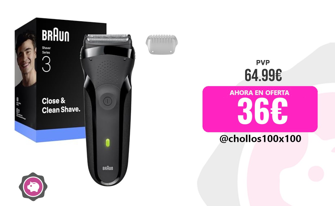 Afeitadora Eléctrica Braun Series 3 - 45% de Descuento en Amazon