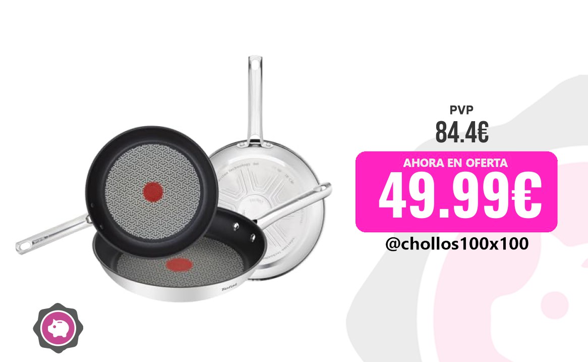 Tefal Duetto - Juego de Sartenes de 20/24/28 cm
