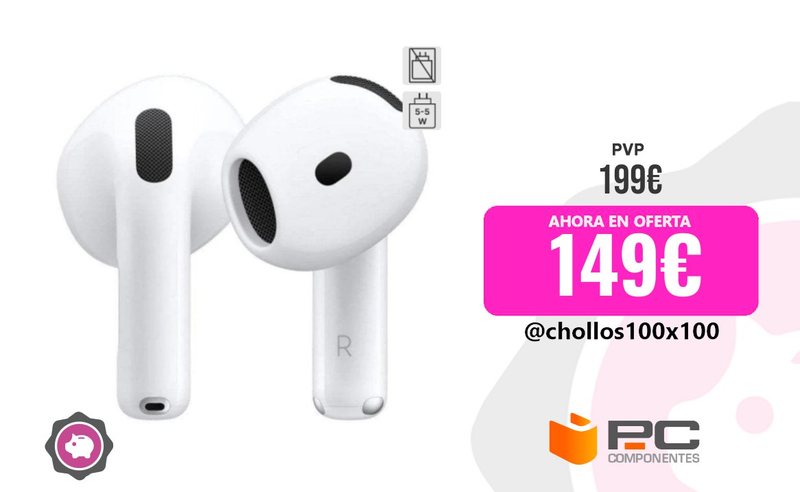 Apple AirPods 4 con Cancelación Activa de Ruido Auriculares Inalámbricos