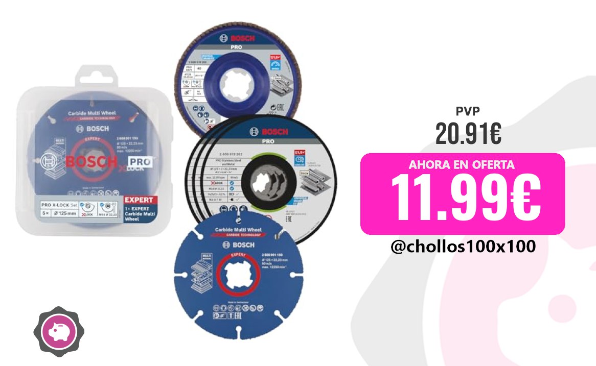 Set Bosch Del Hogar Bosch Professional Set Con 5 Discos De Lija Y Disc
