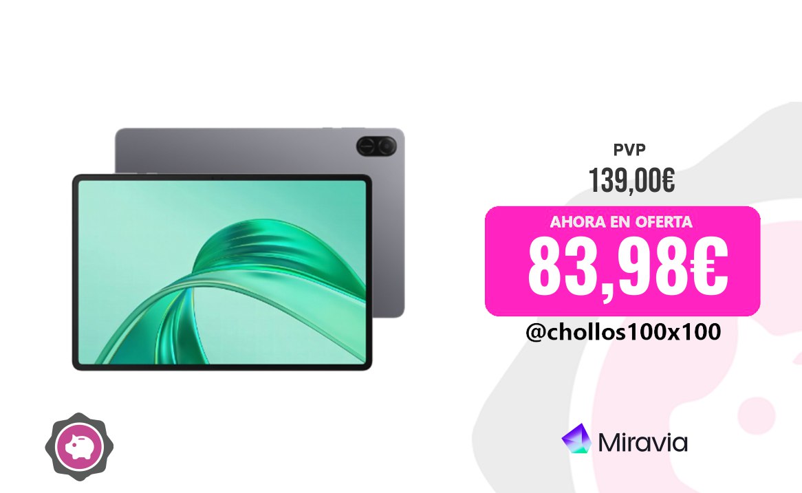 CHOLLAZO HONOR PAD #Miravia Tableta - HONOR Pad X8a 4GB+128GB/4GB+64GB, Space Gray