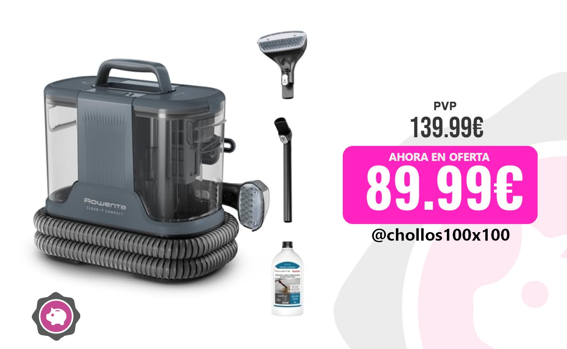 PRECIAZO ASPIRADOR COMPACTO Rowenta Clean It con 36% de descuento