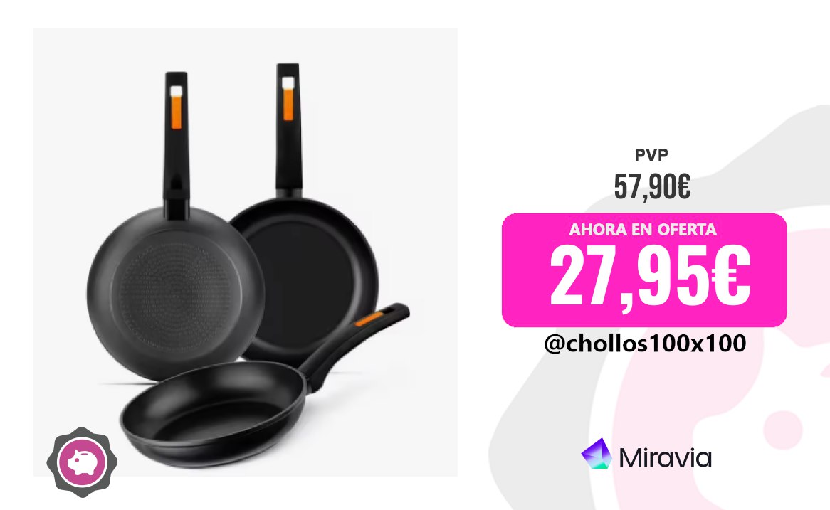 CHOLLAZO MONIX FUEGO #Miravia | Set de Sartenes Monix Fuego