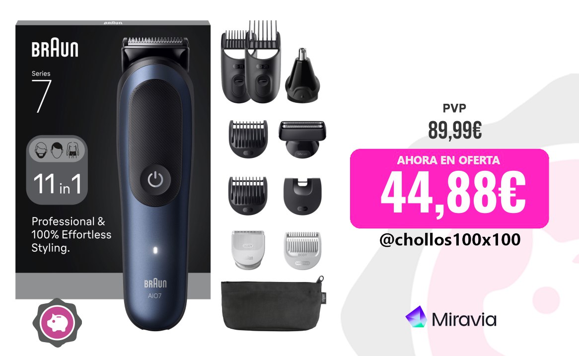 CHOLLAZO BRAUN CORTAPELOS #Miravia | Braun Cortapelos All-in-One Series 7