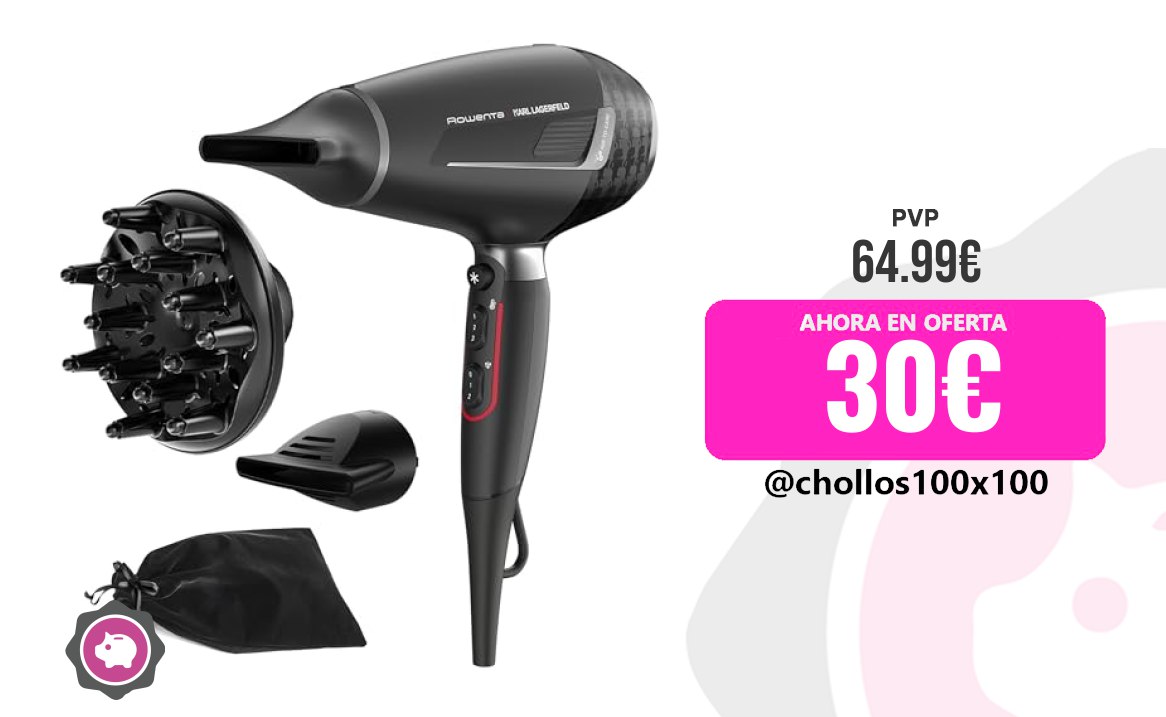 OFERTÓN SECADOR ROWENTA X KARL LAGERFELD #Amazon
