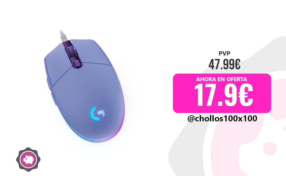 Raton Gaming Personal Logitech G G203 Lightsync Gaming Mouse (Lilac