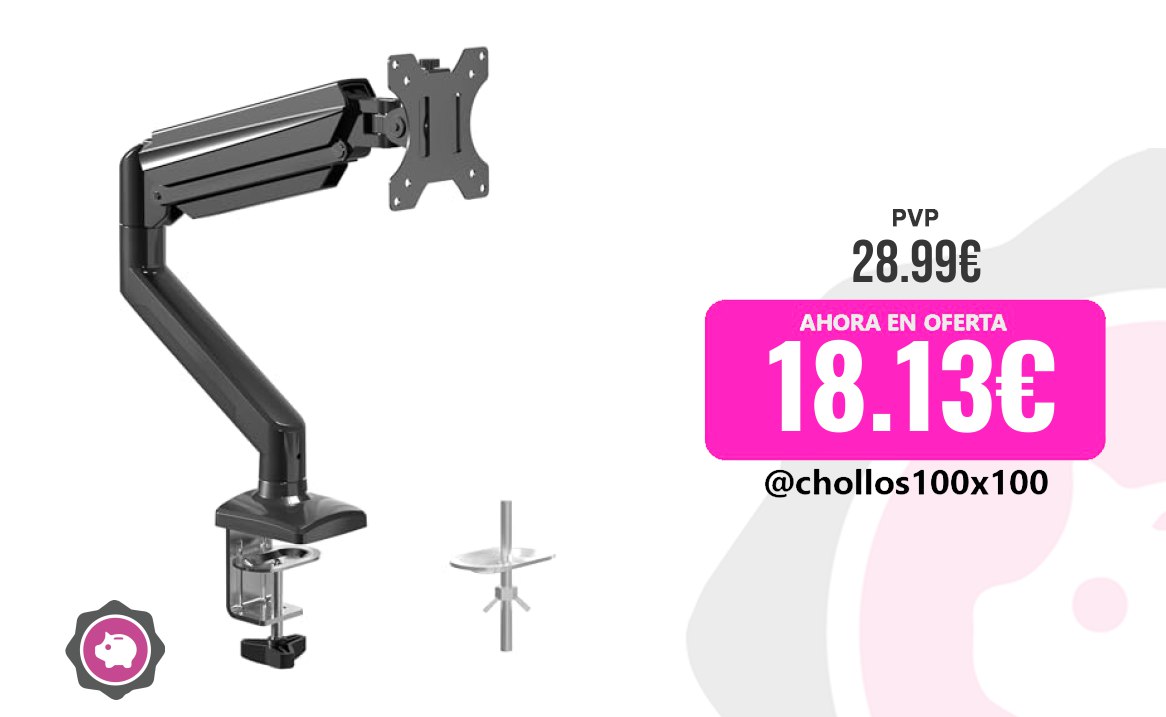 Suptek Brazo Monitor para Pantallas de 13-32 Pulgadas - 37% Descuento