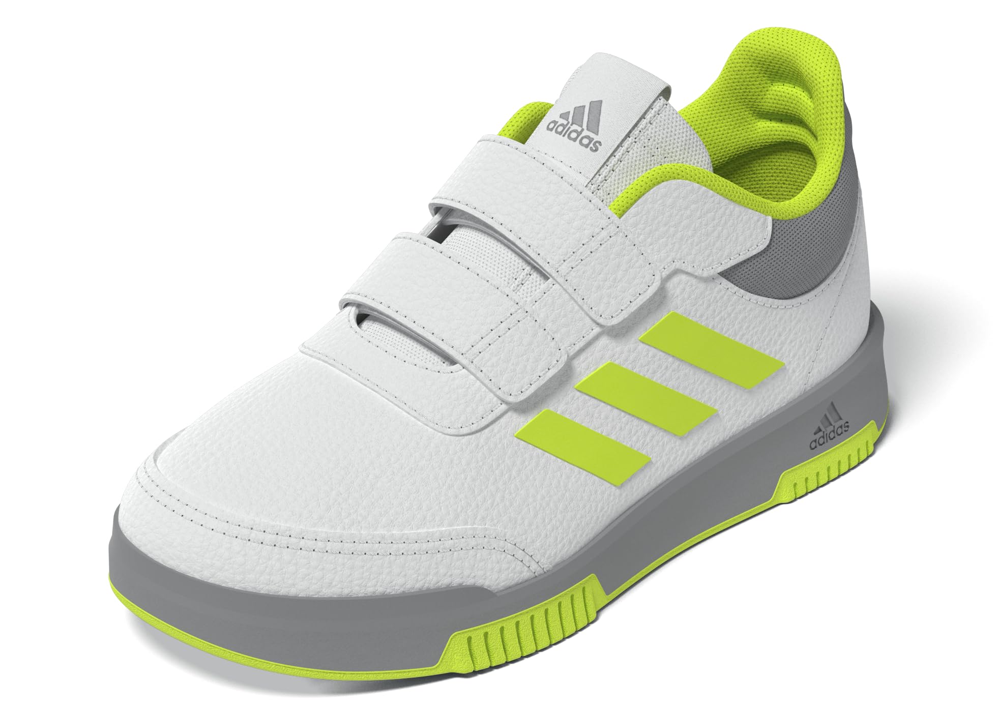 ¡Oferta! Adidas Tensaur Unisex: Zapatillas FTWR White Lucid Lemon Grey Three hasta 50% de descuento