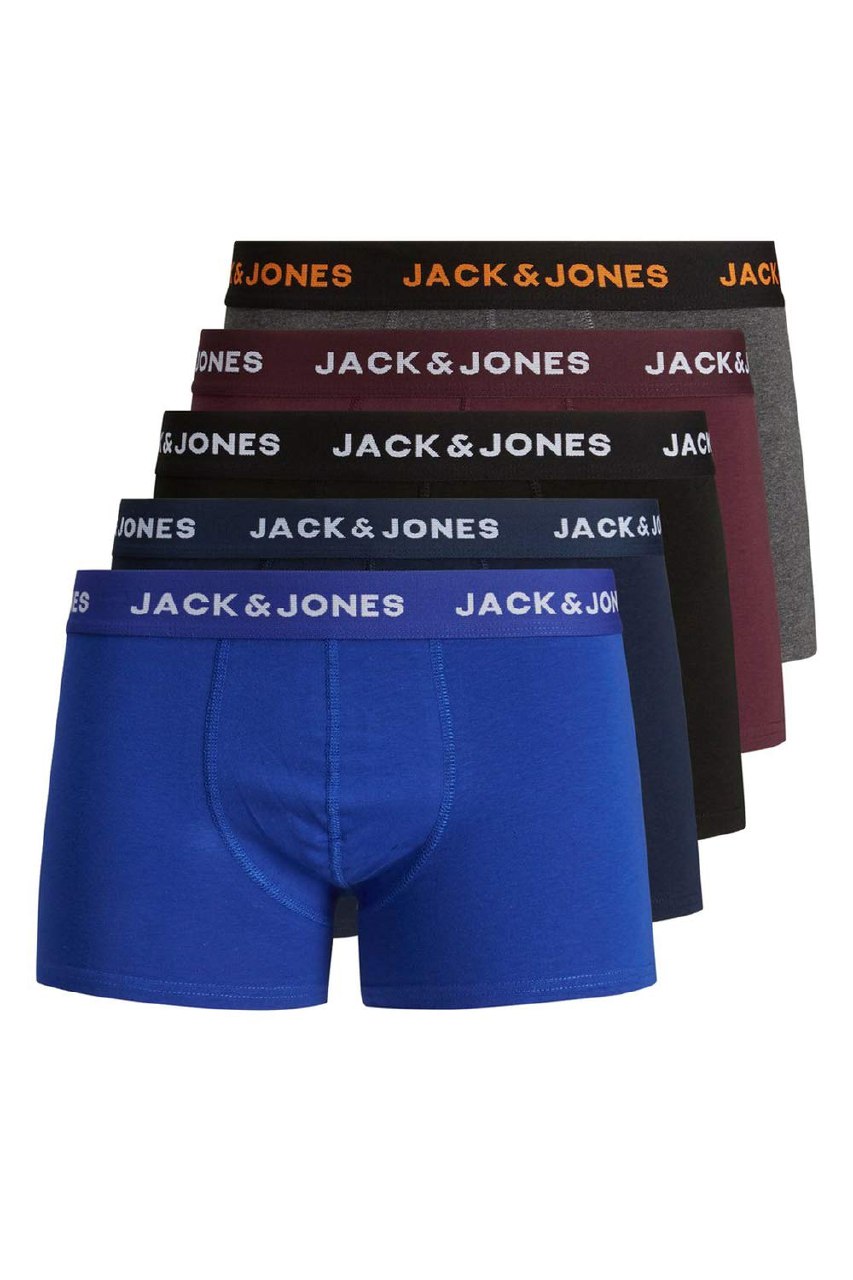 Jack & Jones Jacblack Friday Trunks 5 Pack Ltn Bóxer, Hombre, Multicolor, M‍