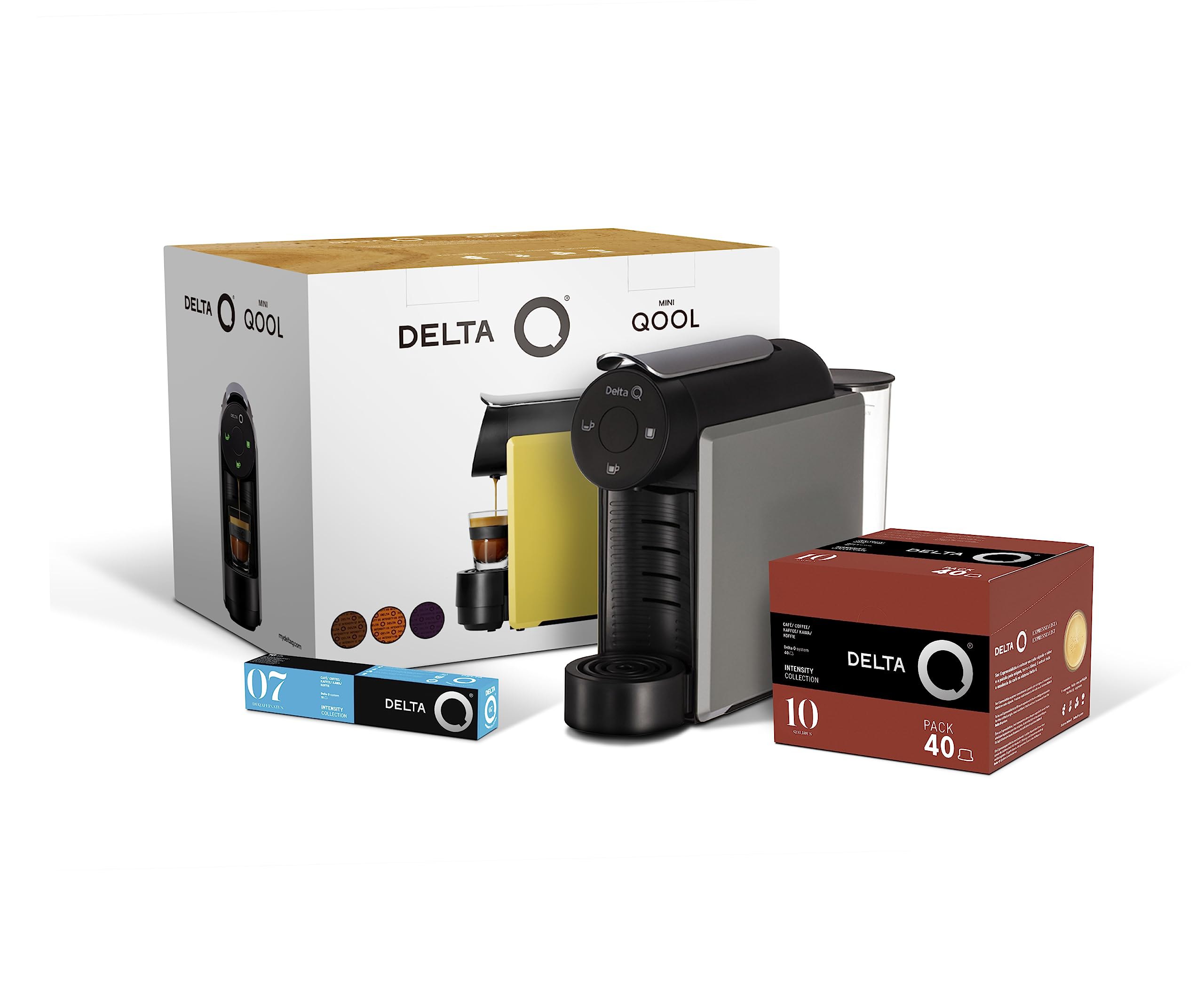 Delta Q MiniQool - Pack de Cafetera de Cápsulas Automática - Depósito con Capacidad de 7 Cáps...