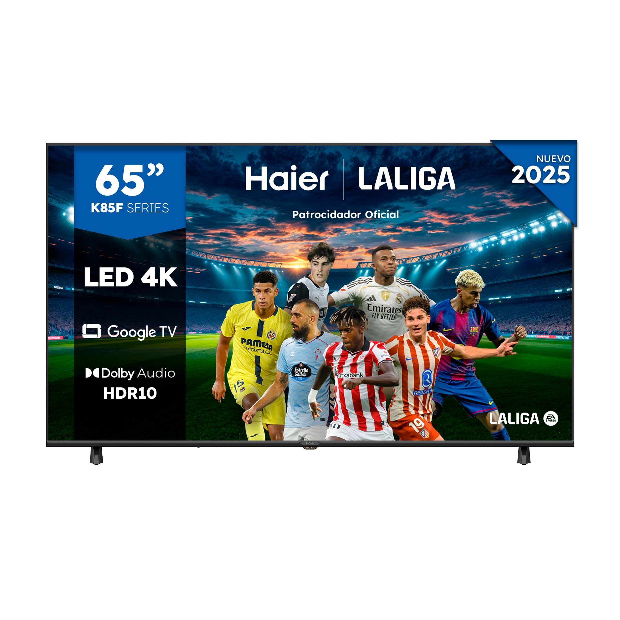 Haier Direct LED 4K UHD H65K85FUX - 65", Smart TV, Google TV, Dolby Audio, HDR 10, Smart Remote C...