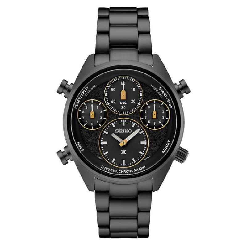 SEIKO Prospex Speedtimer - Reloj de cuarzo solar con cronógrafo y correa de acero inoxidable par...