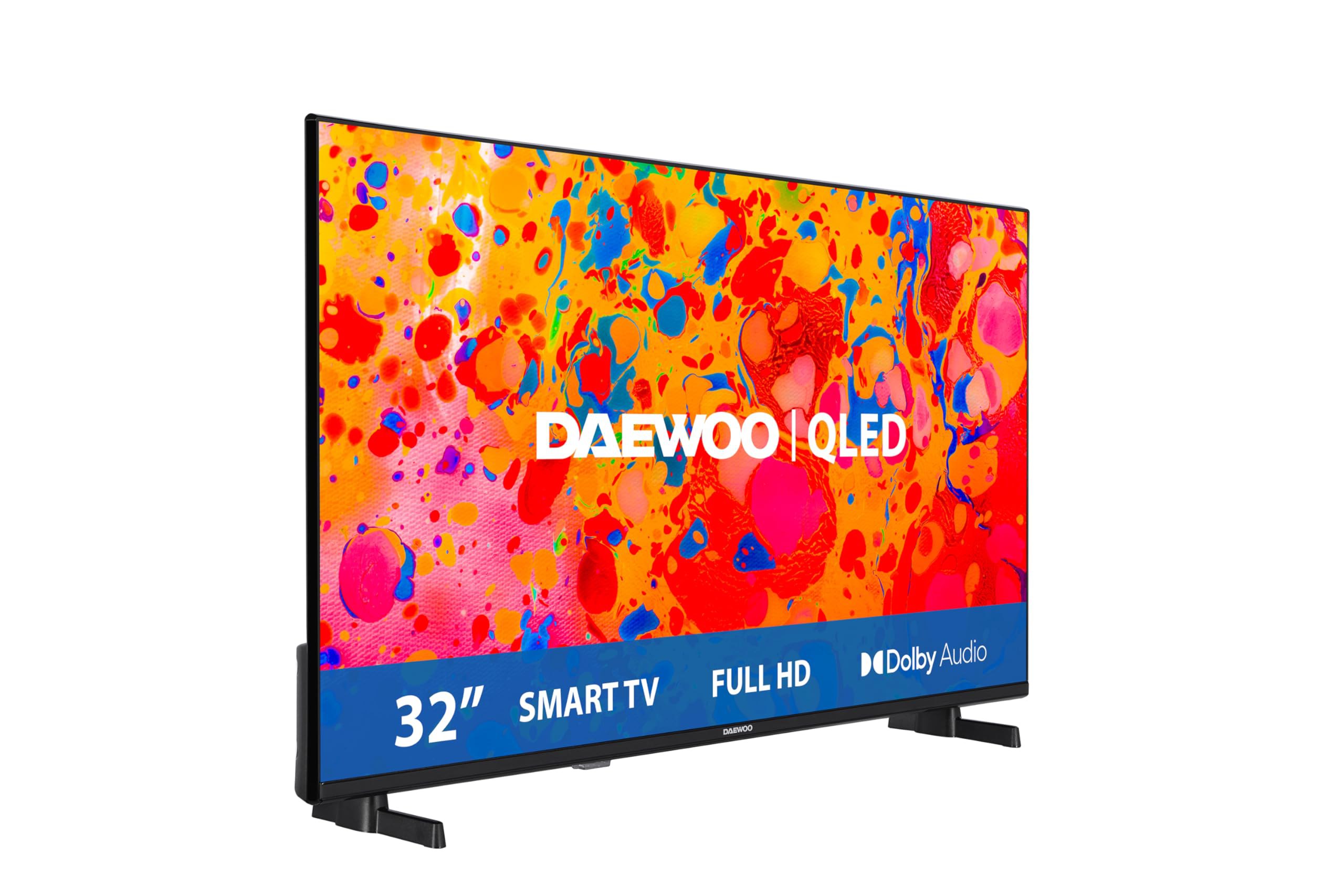 Daewoo TV 32DM65QV Smart TV 32 Pulgadas QLED Full HD (HDR10, 1920x1080, Frameless, Dolby Audio) G...