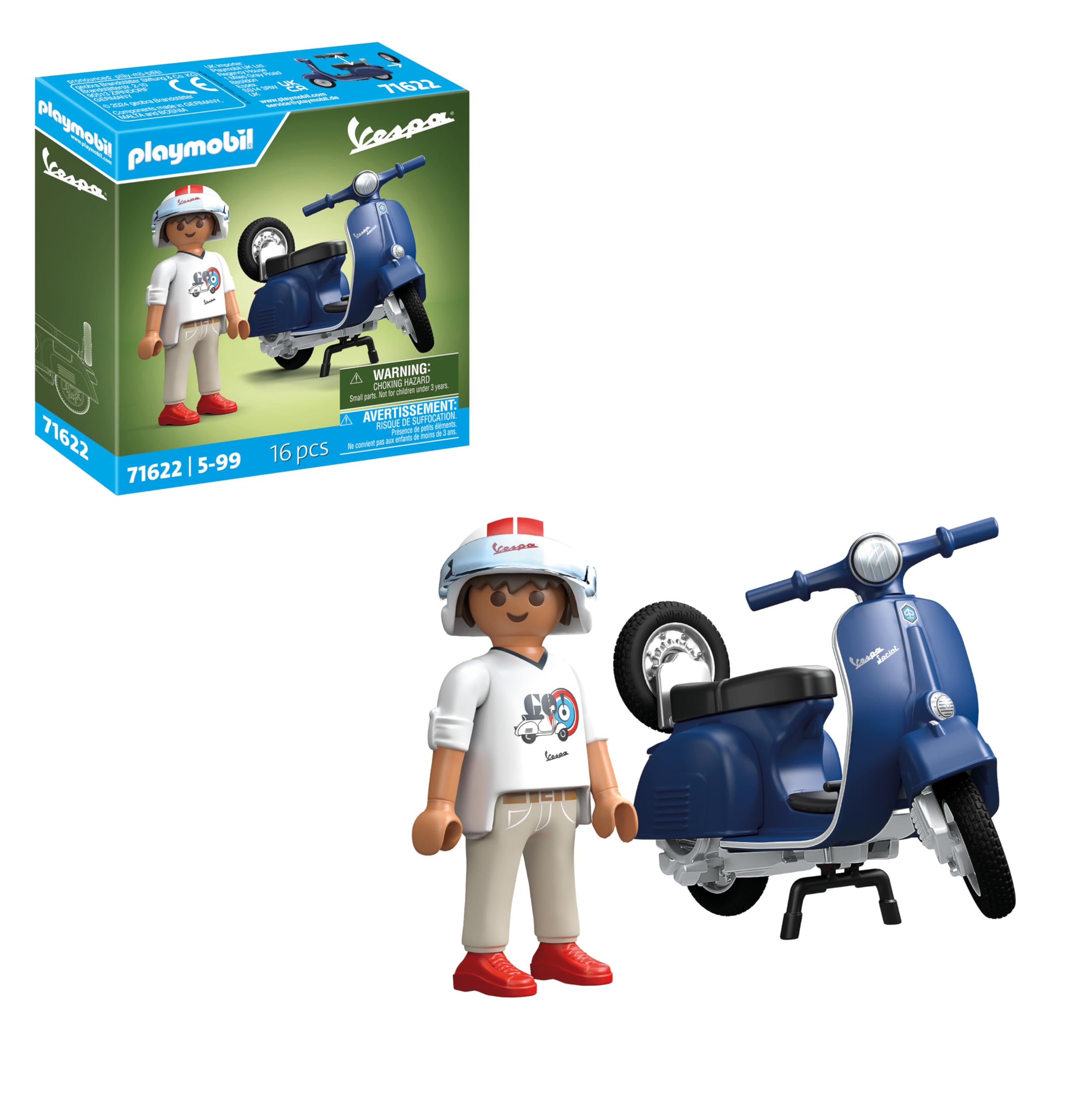 Oferta Exclusiva: PLAYMOBIL Cars 71622 Vespa 150 Sprint Veloce Azul, 50% de Descuento