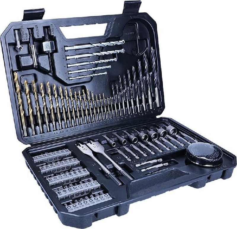 Bosch Profesional Set de brocas y puntas de atornillar de 103 unidades Titanium, madera, piedra y...