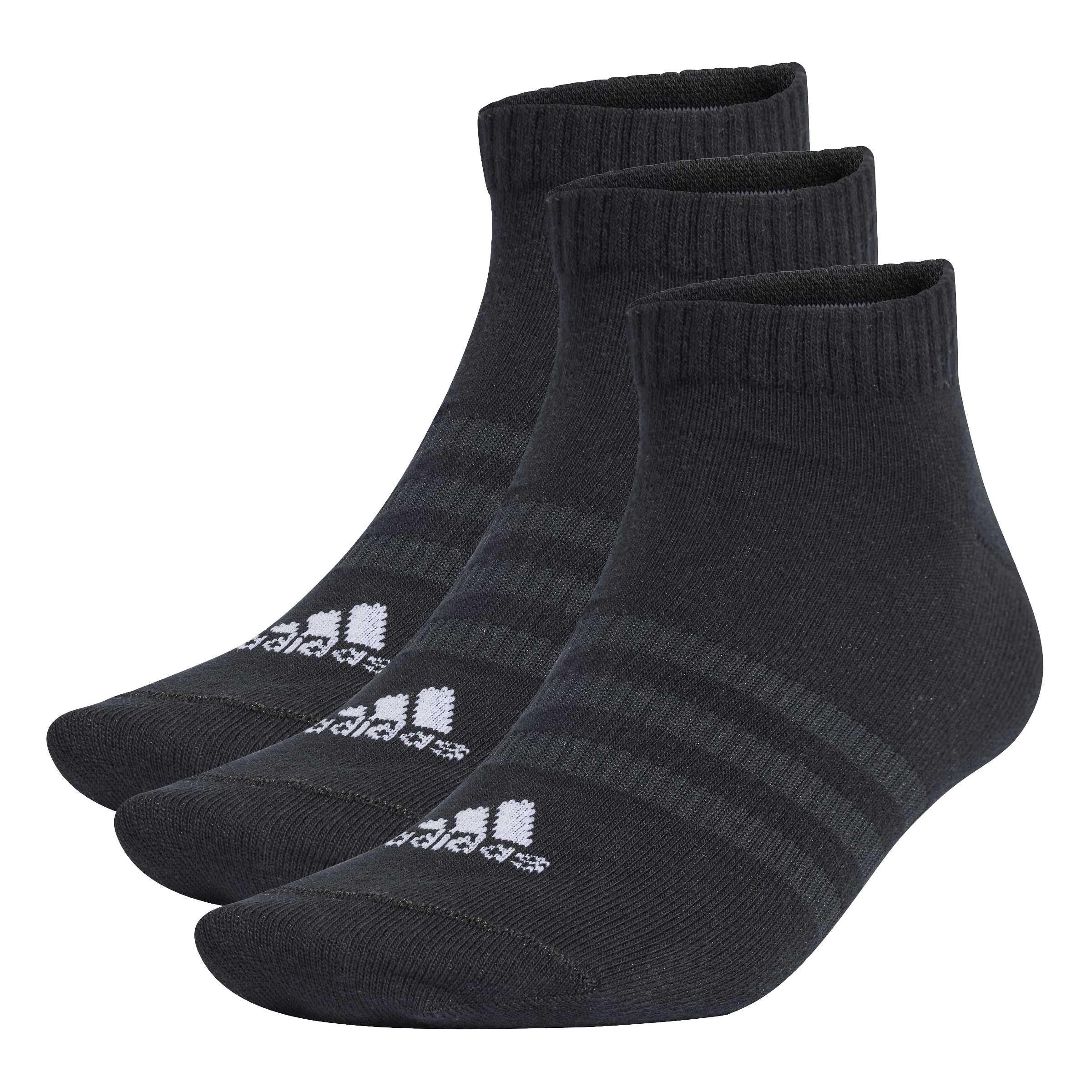 adidas Unisex adulto Thin and Light Sportswear Low-Cut Socks 3 Pairs, Black / White, 8.5-10‍