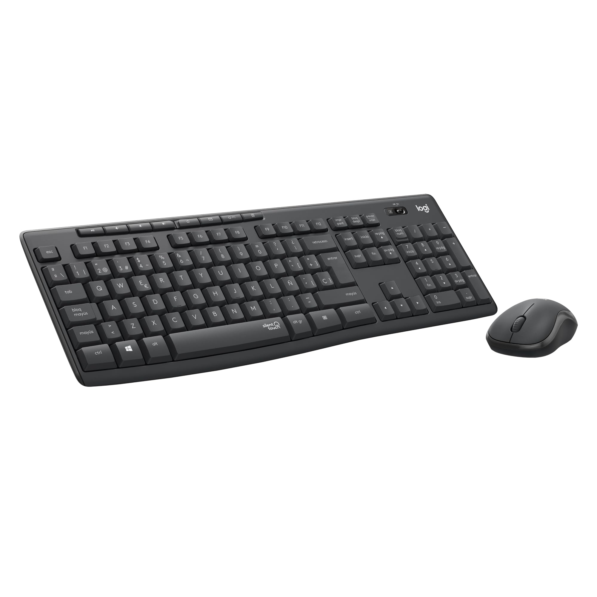 Logitech MK295 Silent Combinación de Teclado y Ratón Inalámbricos con SilentTouch, Seguimiento...
