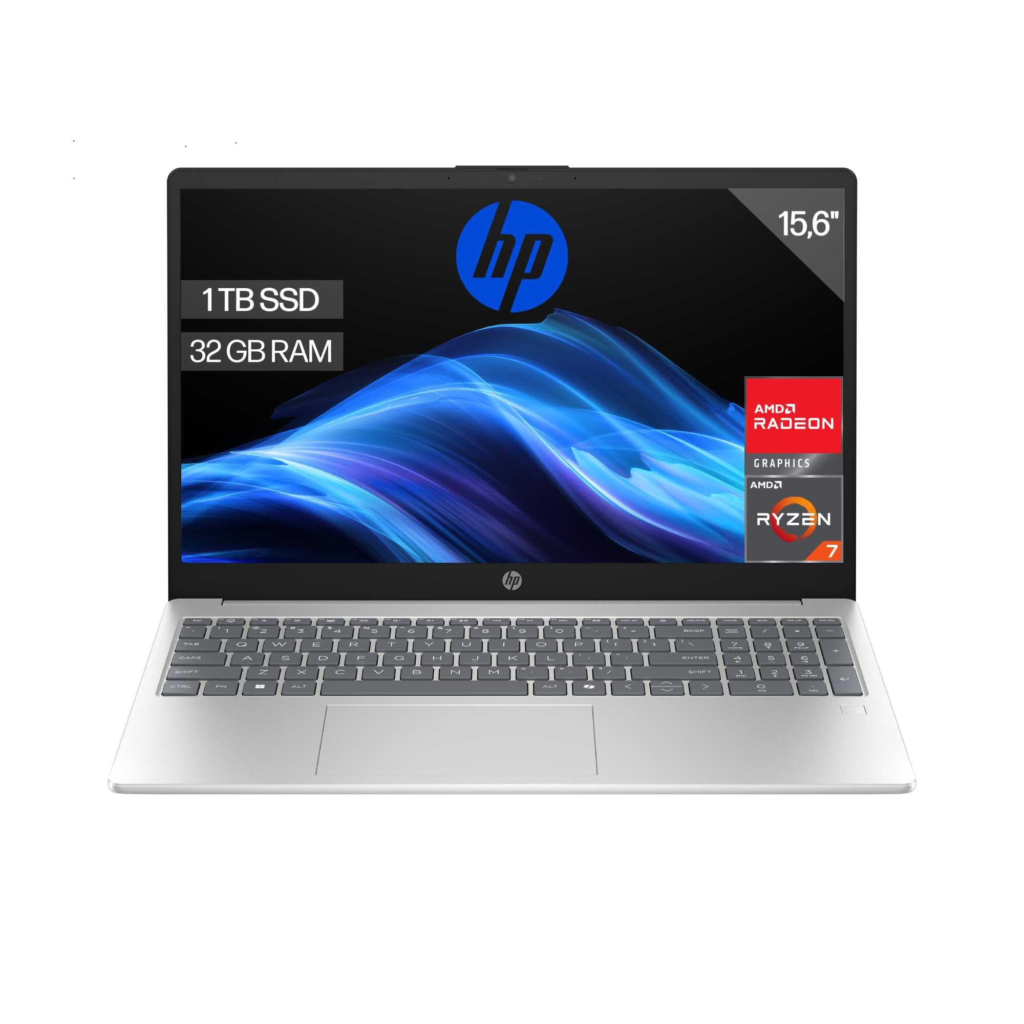 HP 15-fc0240ns - Ordenador portátil de 15.6" FHD (AMD Ryzen 7-7730U, 32 GB RAM, 1TB SSD, AMD Rad...