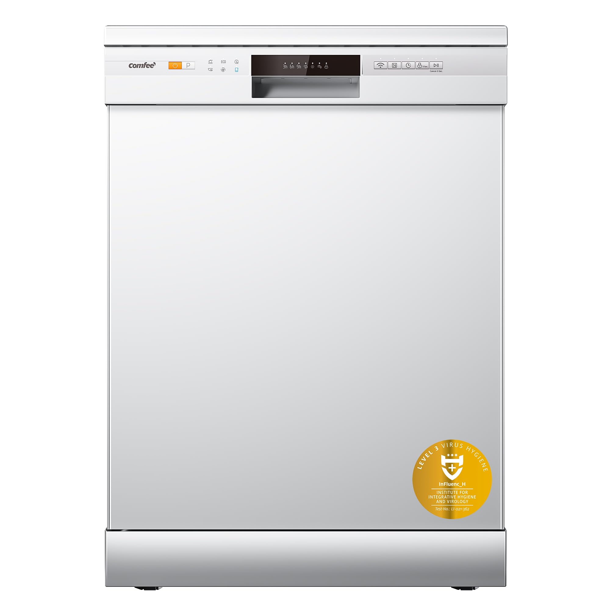 COMFEE' CDWPF1201PW-WE-EU Lavavajillas de libre instalación, 60cm, 49dB con 12 cubiertos, 8 prog...