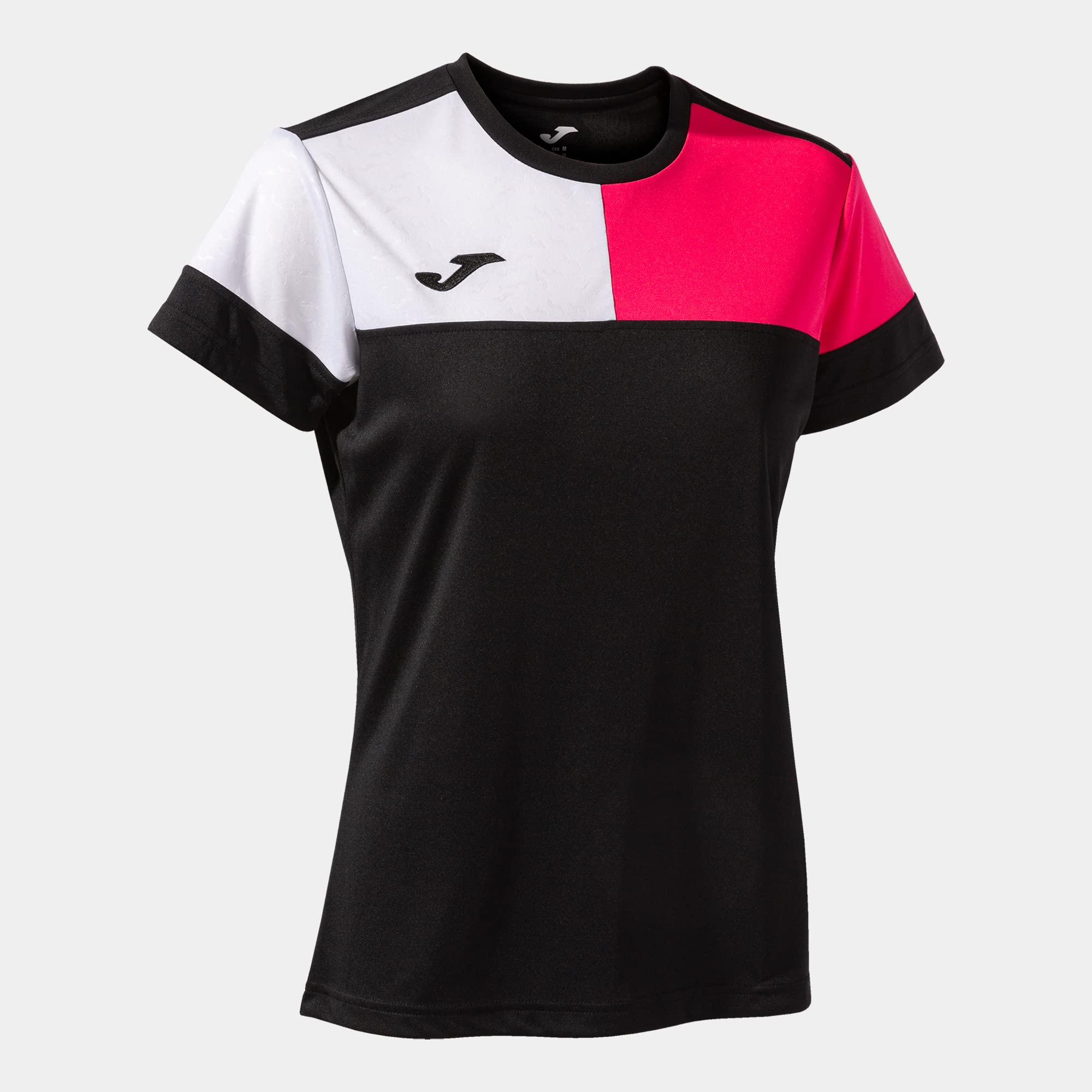 Camiseta Manga Corta Crew Joma Negro Rosa Blanco - 20% de Descuento