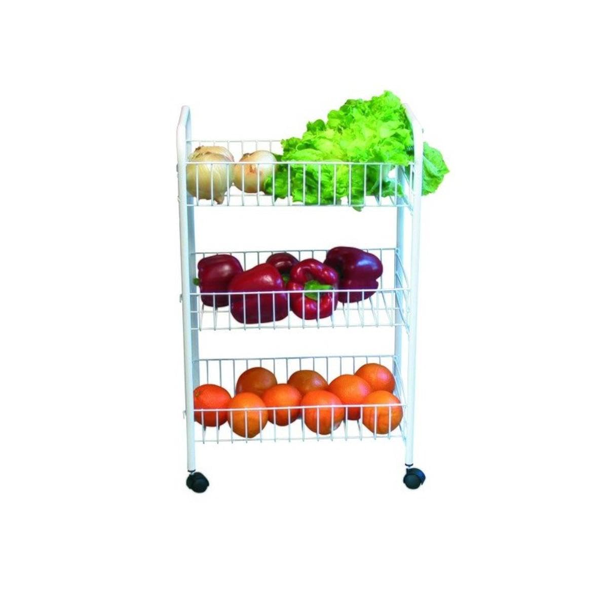 MSV Carro Multifunción 3 Niveles Acero Blanco‍