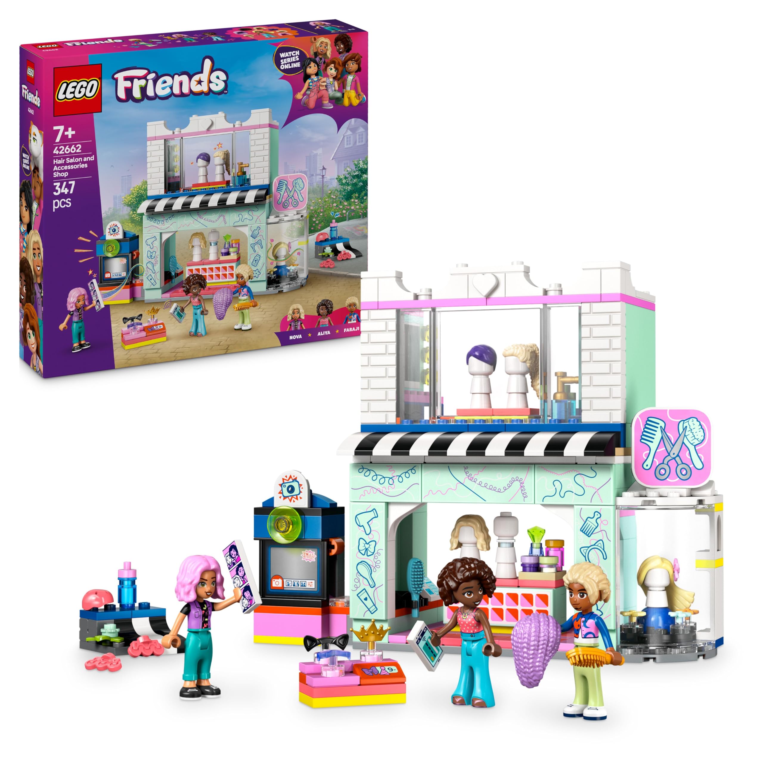 LEGO Friends: Peluquería y Tienda de Complementos con Secador y Pelucas de Juguete