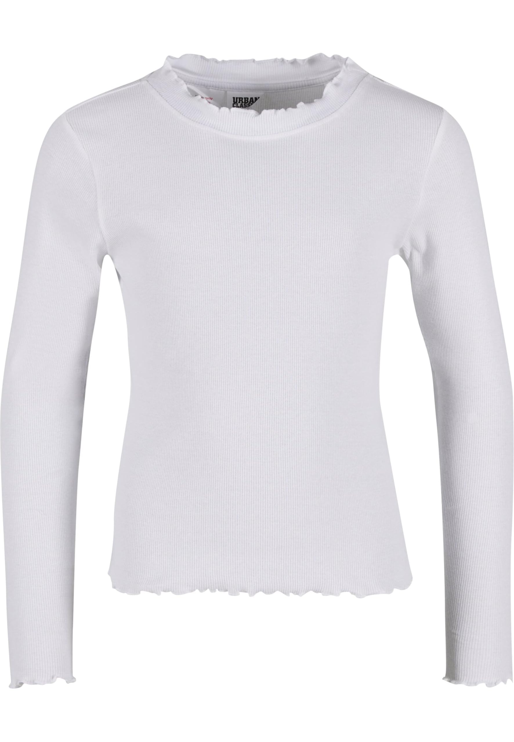 Urban Classics Manga Larga para niña Camiseta, Blanco, 110/116 EU para Niñas‍