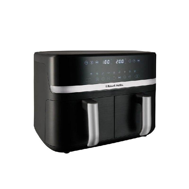 Russell Hobbs freidora de aire, freidora sin aceite, doble cesta 9 l, Air Fryer, ruido reducido, ...