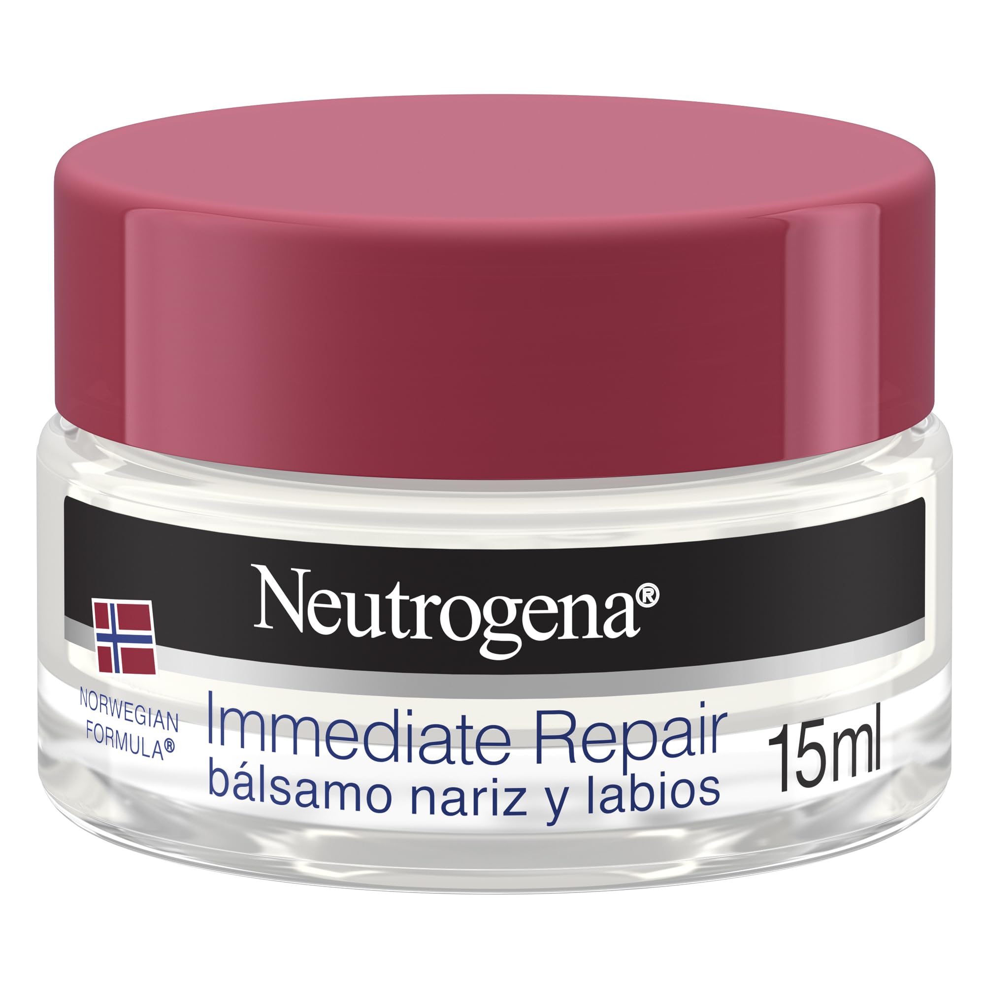 Neutrogena Fórmula Noruega Immediate Repair Bálsamo Nariz y Labios (15 ml), crema hidratante fa...