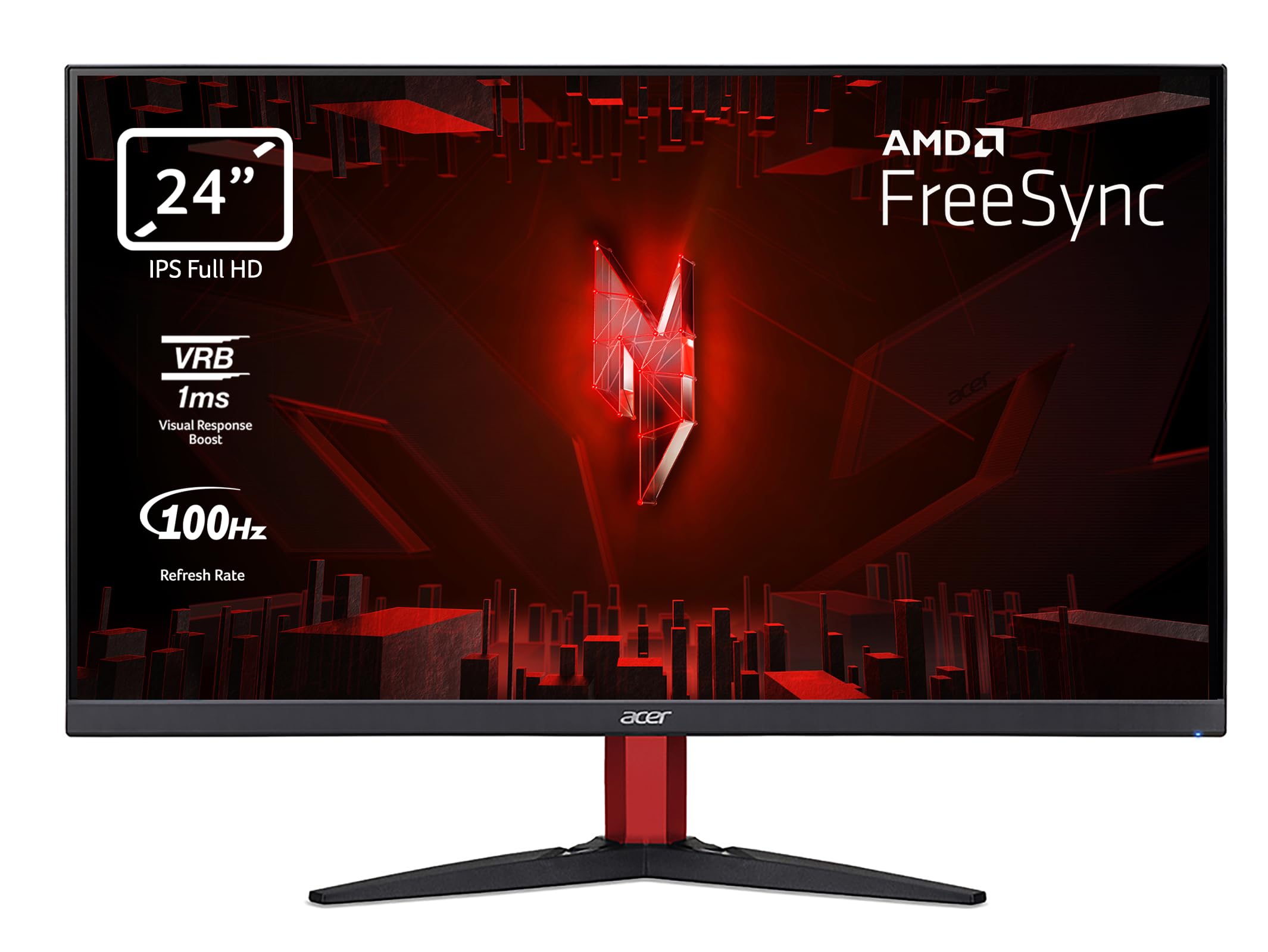 Acer Nitro KG242YEbiif - Monitor Gaming 24" Full HD 100 Hz (60 cm, 1920x1080, 16:9, 250 Nits, Tie...