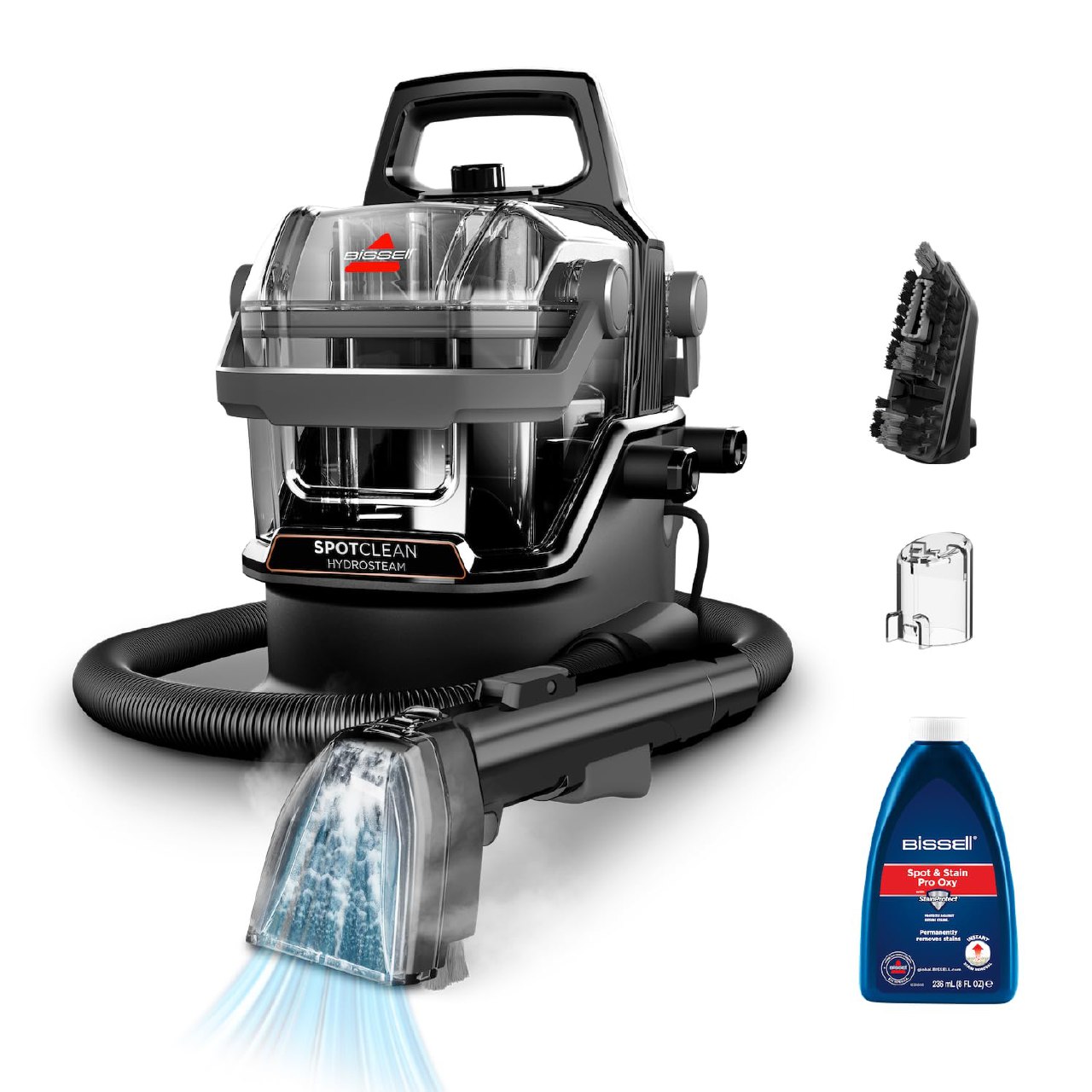 BISSELL SpotClean HydroSteam, Aspiradora de Agua Tapicería, Lava Aspiradora con Tecnología Hydr...