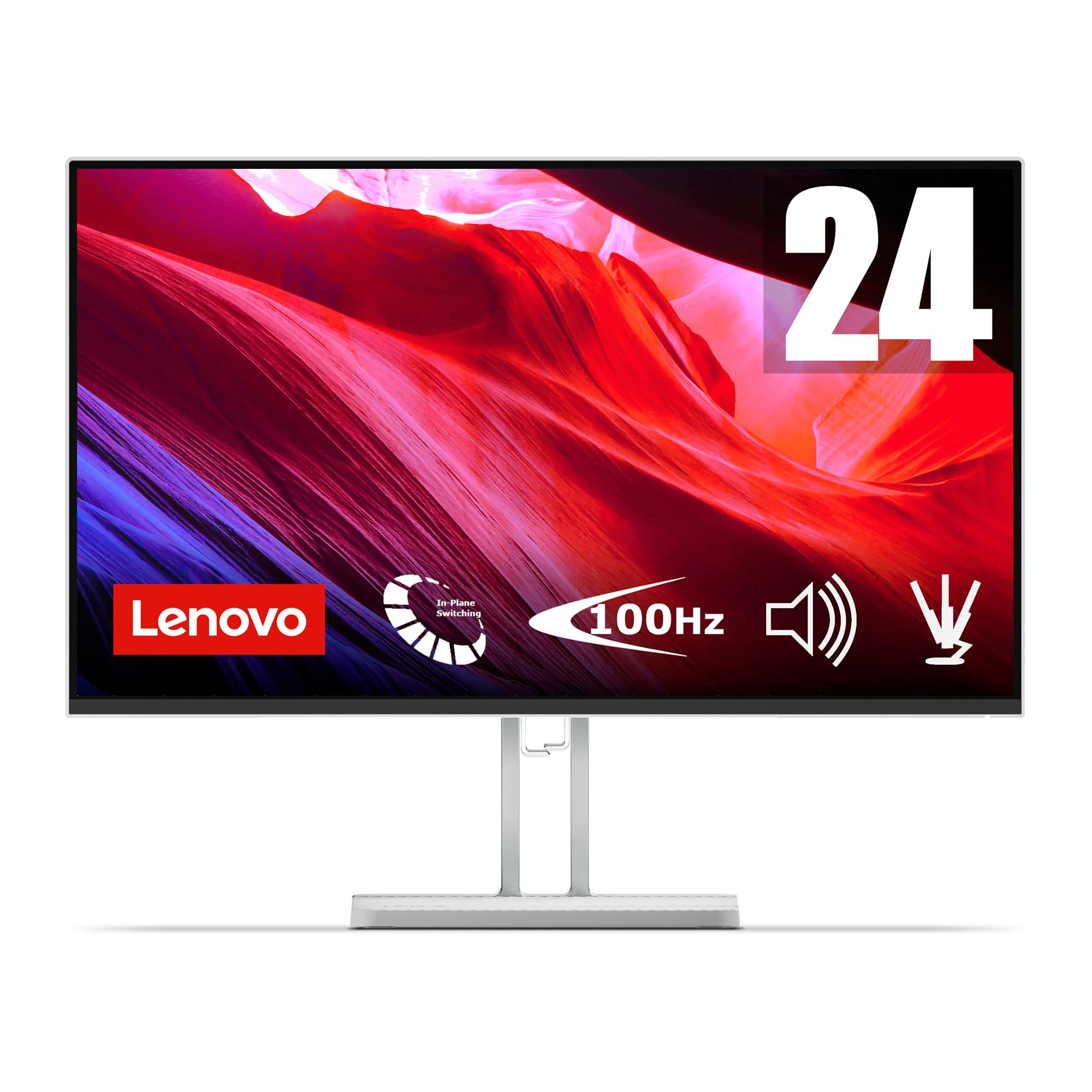 Lenovo L24i-4B - Monitor 23.8" (IPS, 1920 x 1080 px, 16:9, 100 Hz, Tiempo de Respuesta 4ms, HDMI,...