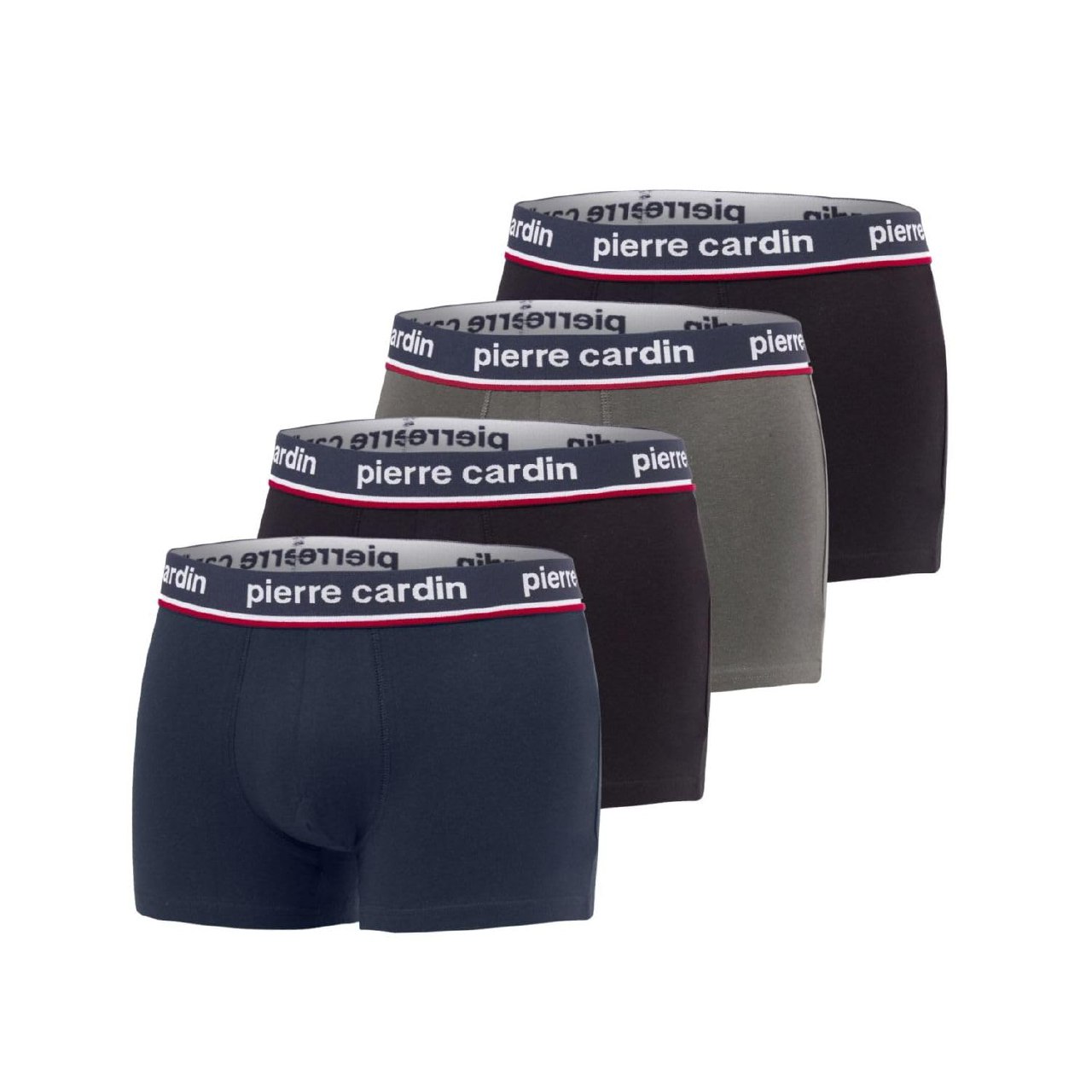 pierre cardin underwear Pc/1/Bc/Pk4 Ropa Interior de Hombres, Gris/Blanco/Rojo/Negro, 2XL (Pack d...