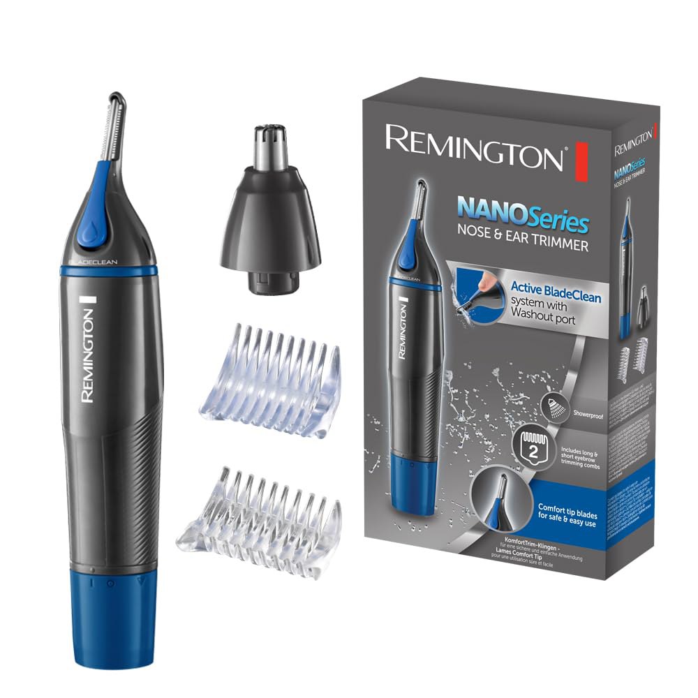 Remington Cortapelos Nariz y Orejas Nano Series - Recortador Pelos Nariz, Orejas y Cejas, Recorta...