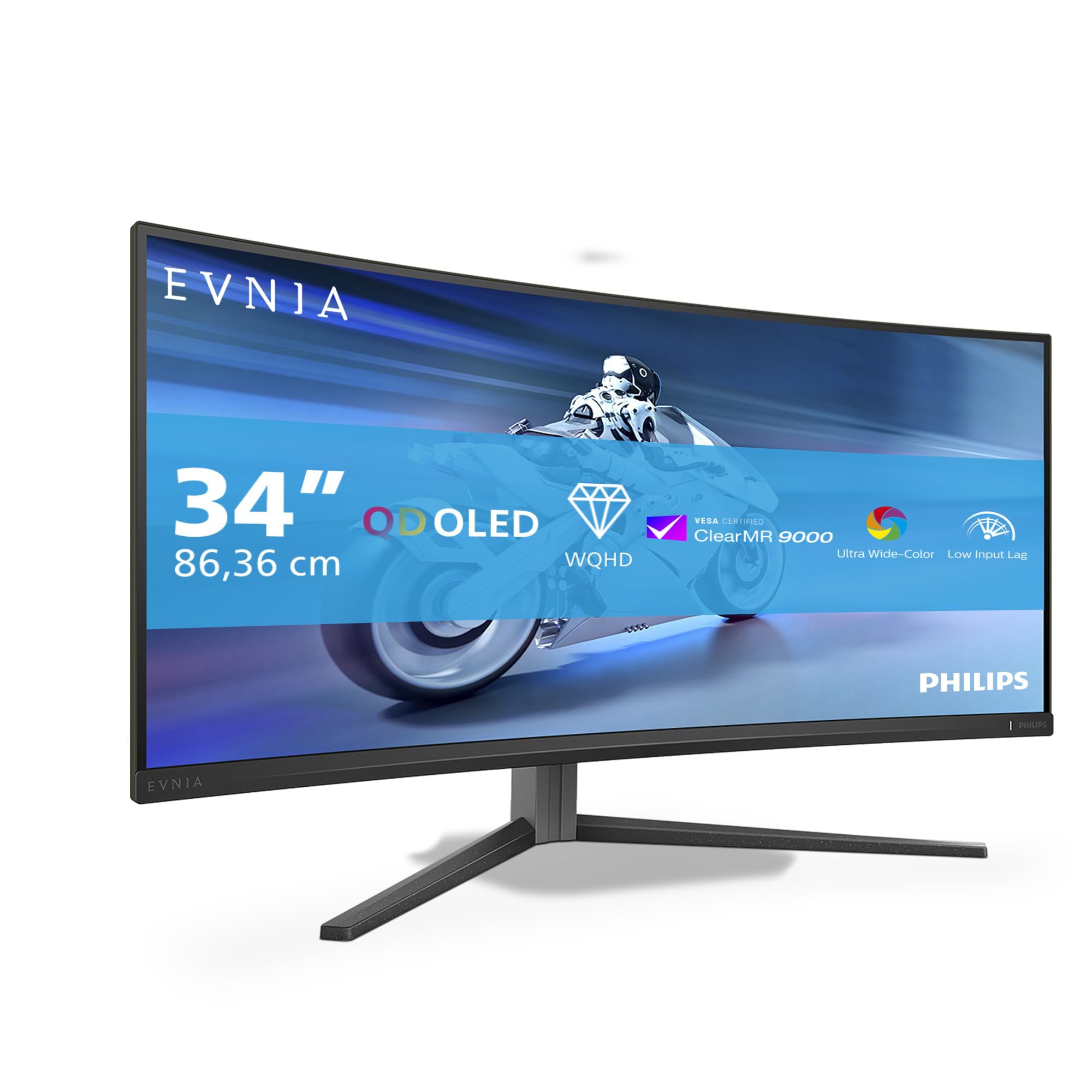 Philips Evnia 34M2C6500AM - Monitor Curvo OLED WQHD de 34 Pulgadas, 175 Hz, 0,03 ms, FreeSync Pre...