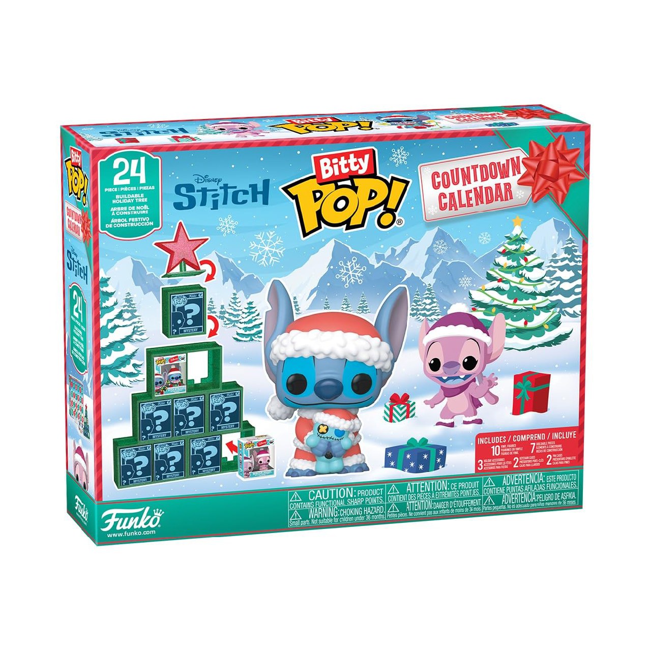 Funko Bitty Pop! Countdown Calendar: Stitch Holiday - Lilo and Stitch- Calendario de Adviento - 2...