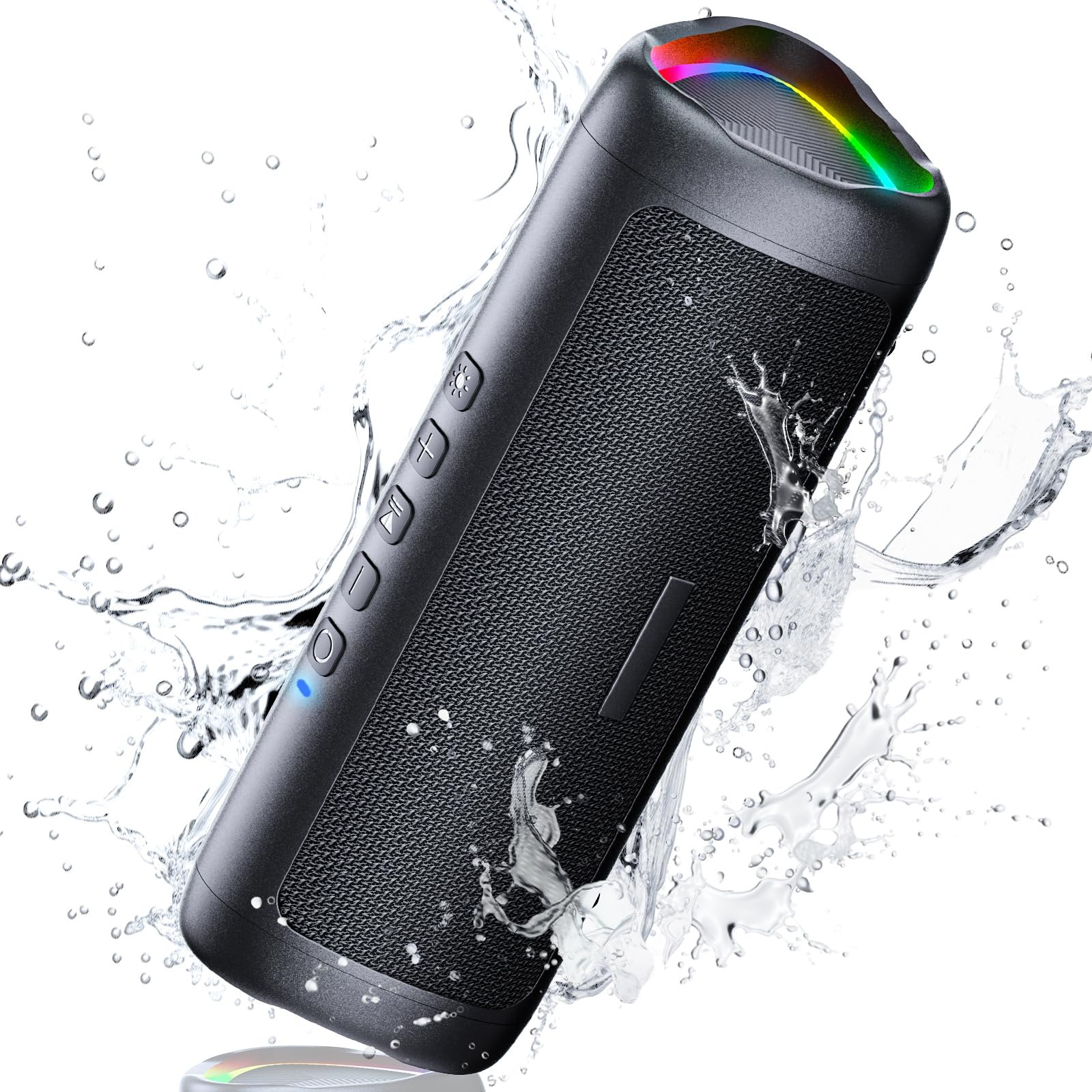 UOHHBOE Altavoz Bluetooth 5.3, 30W Altavoz Bluetooth Potente con Luz LED de Color, Bajos Potentes...