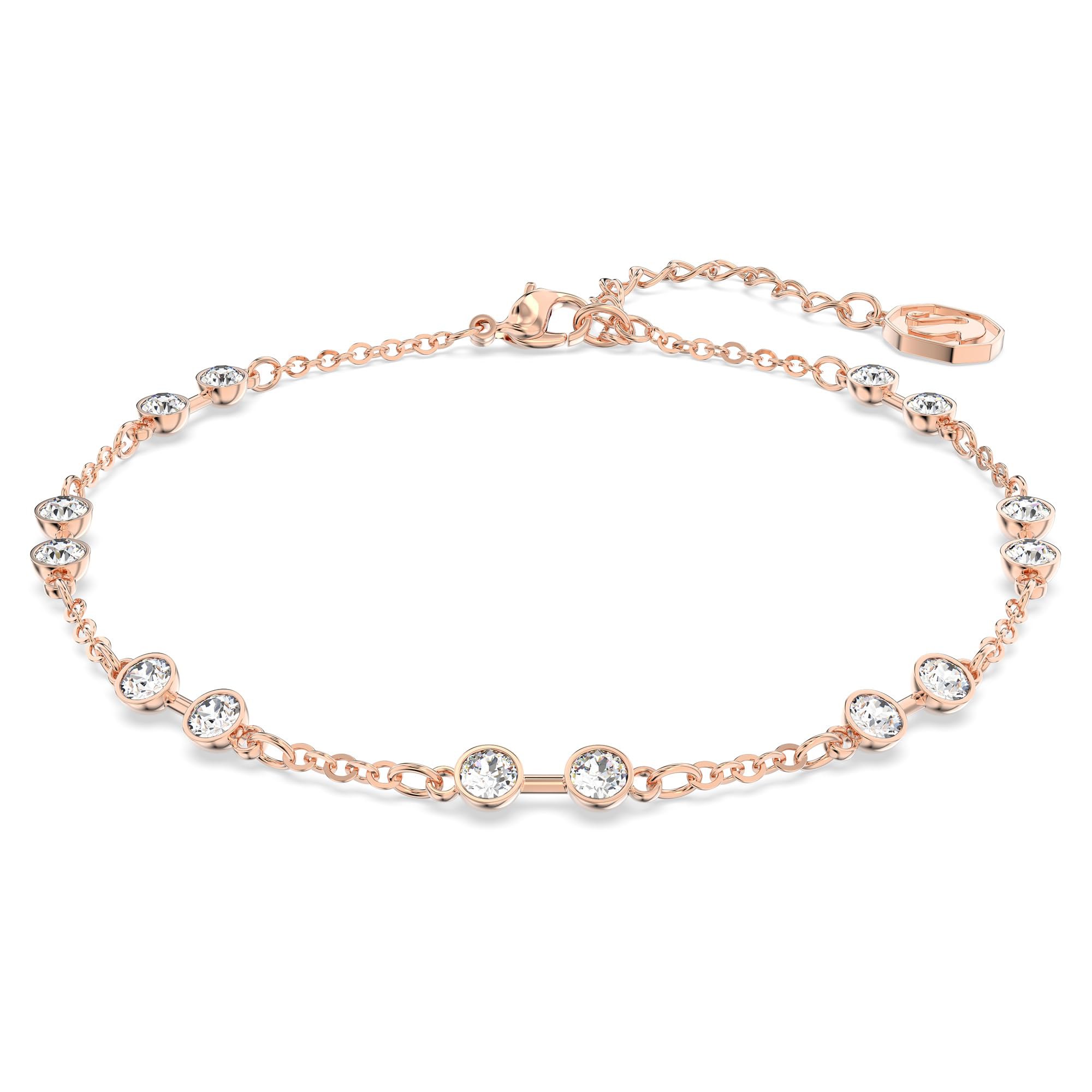 Descuento 10%: Joya Swarovski Strand Remix, Blanco, Talla Redonda, Oro Rosa