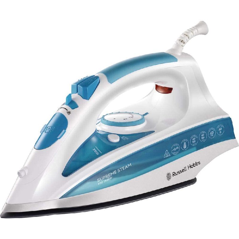 Russell Hobbs Plancha de Ropa Steam Glide Professional - 2600 W, Suela de Cerámica, Antideslizan...