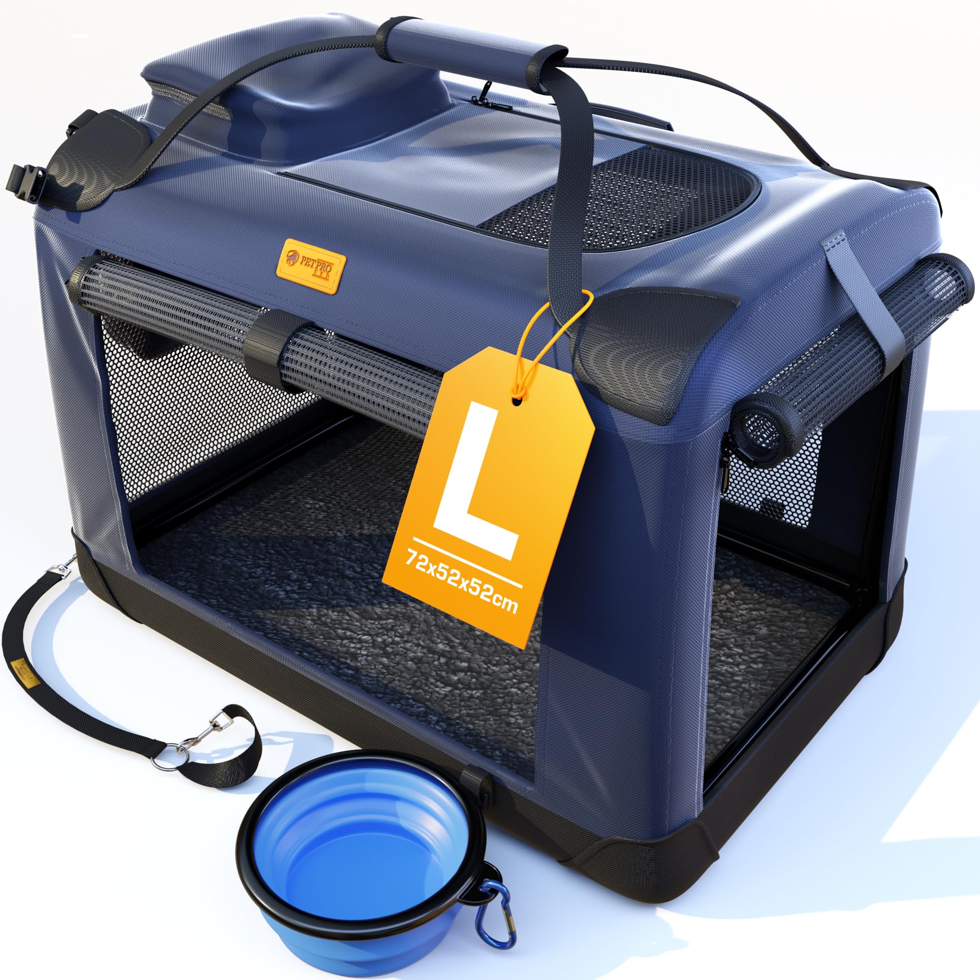 PETPROVED Jaula De Viaje para Perros, Transportador De Mascotas para Perros, Transportador Grande...