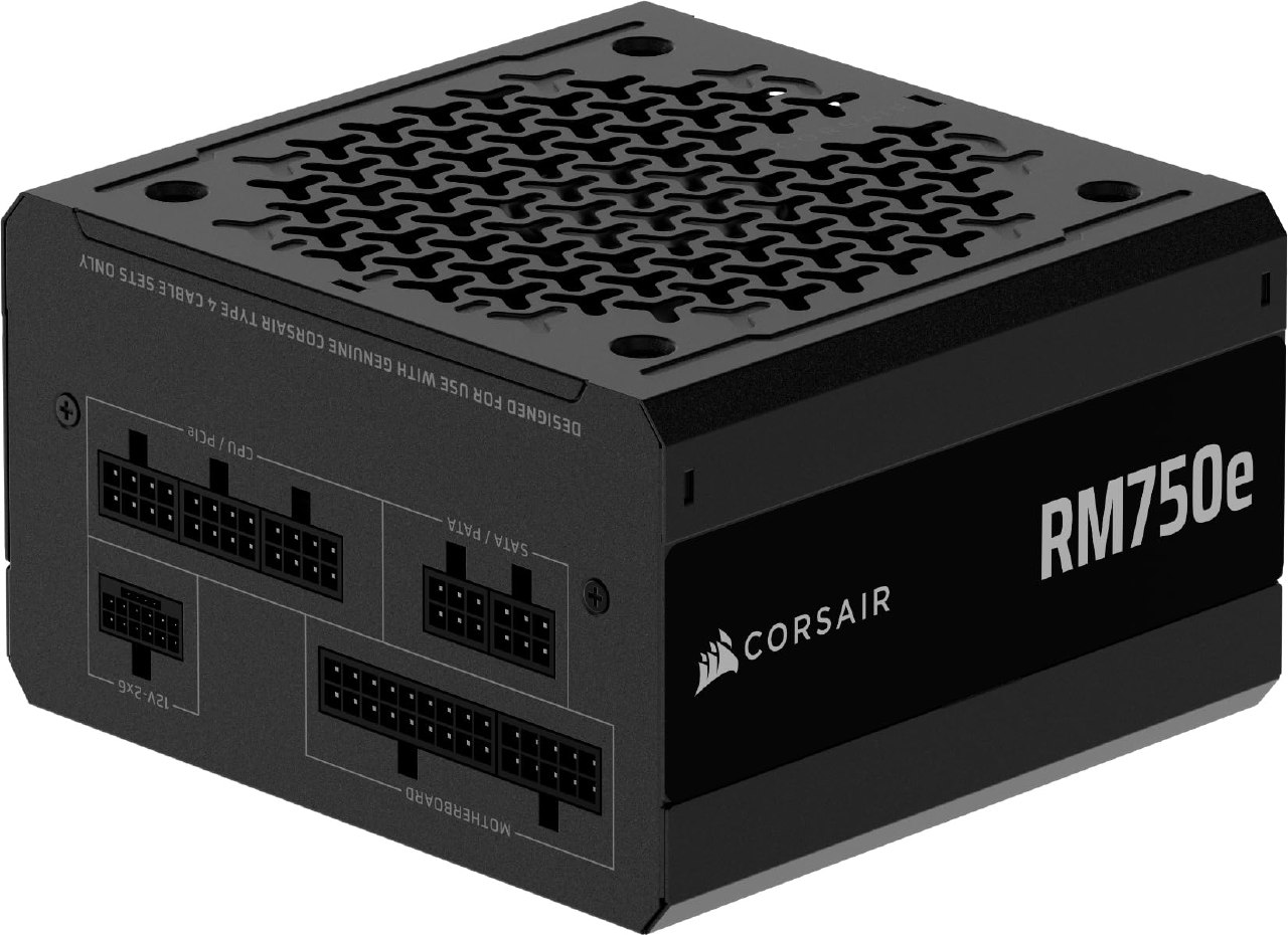 CORSAIR RM750e (2025) Fuente de alimentación ATX Totalmente Modular de bajo Ruido con Cable de 1...