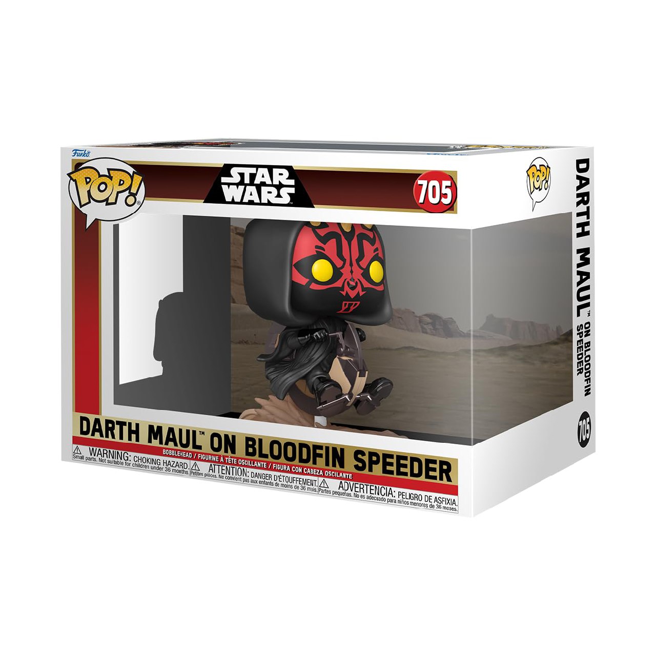 Funko Pop! Rides Deluxe: Star Wars Episode 1 The Phantom Menace Anniversary - Darth Maul On Blood...