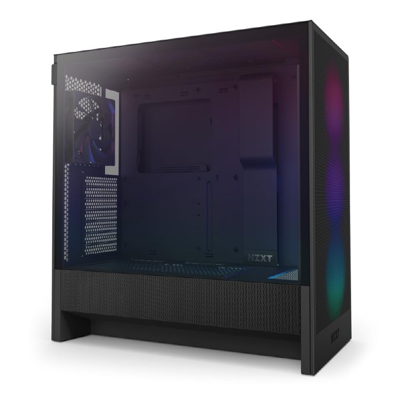 NZXT H5 Flow RGB - Caja compacta ATX Mid-Tower para PC Gaming - Alto Flujo de Aire - Ventilador F...