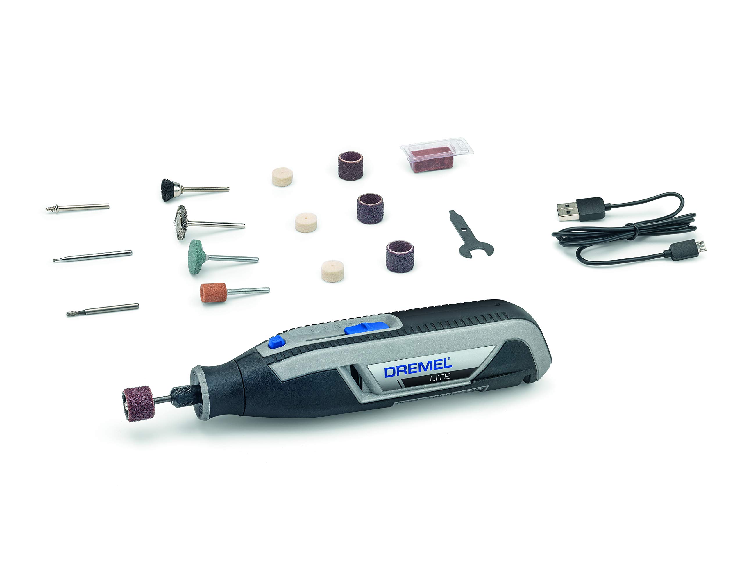 Dremel Lite 7760 - Multiherramienta Inalámbrica con Kit de Accesorios y Cargador USB